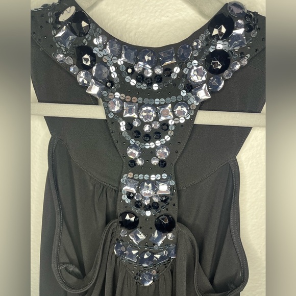 Express Black Embellished Halter Top XS NWT - Picture 5 of 6